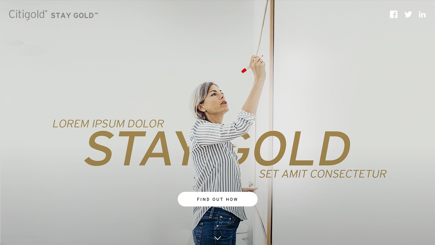 Citigold site: Stay Gold