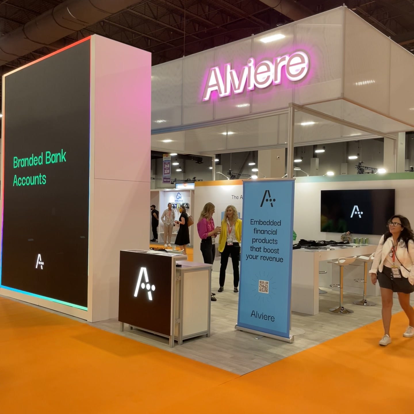 The finished booth on the show floor